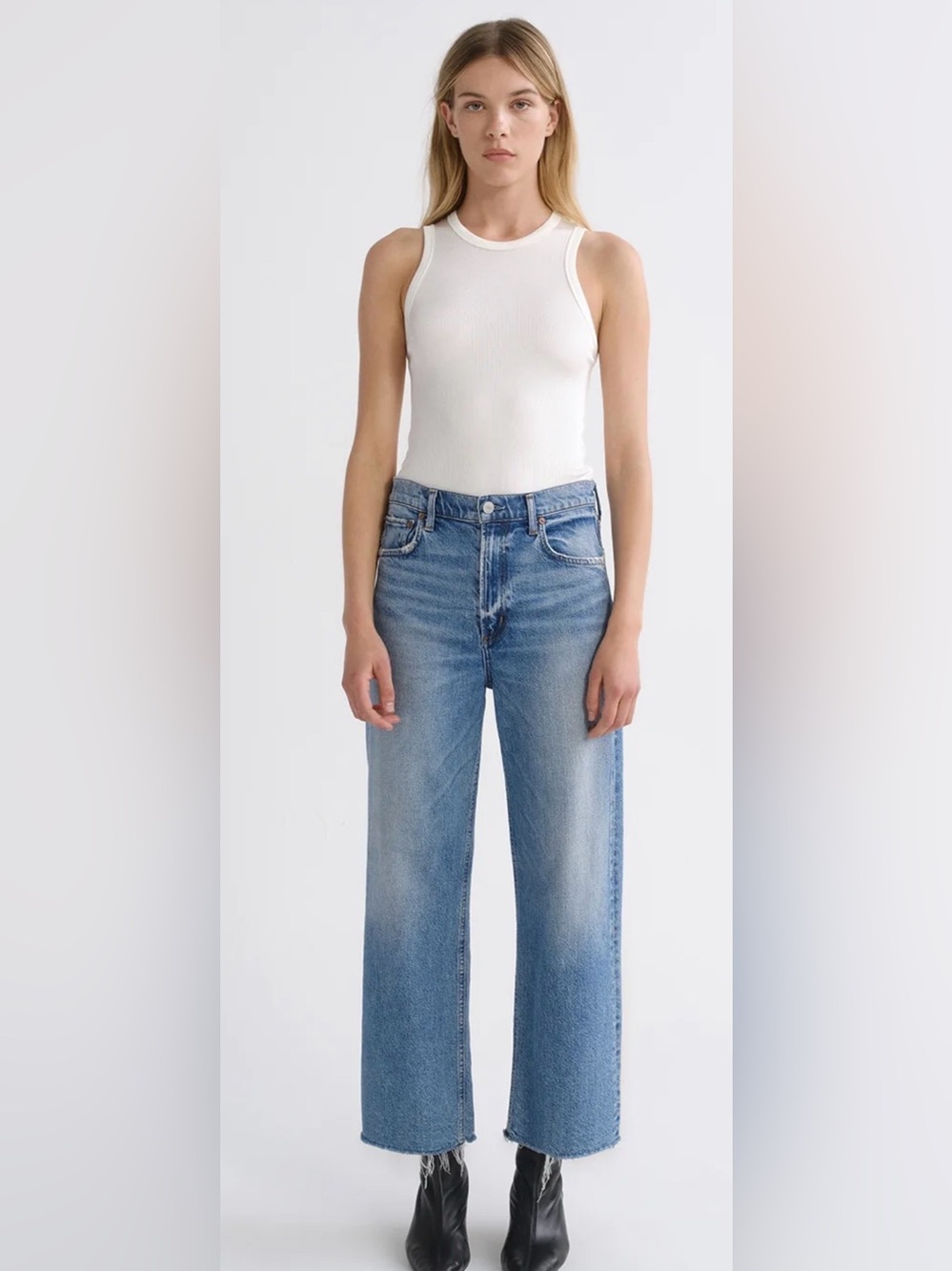 Agolde Ren Crop Wide Jean Measure Wash 26P
